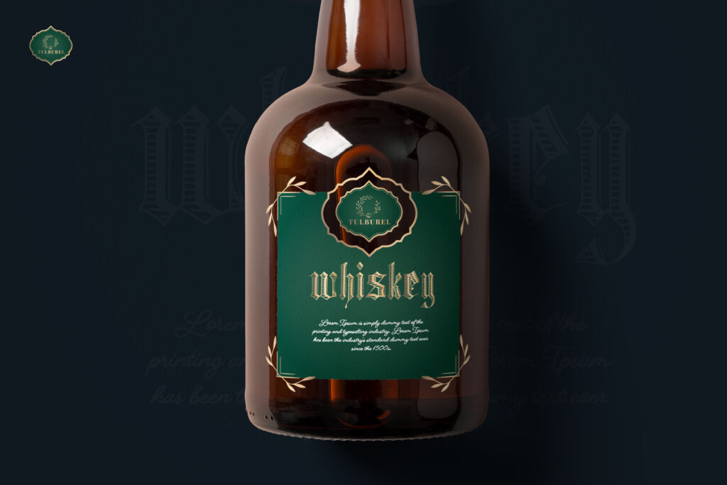Grafica eticheta Whiskey "Tulburel"